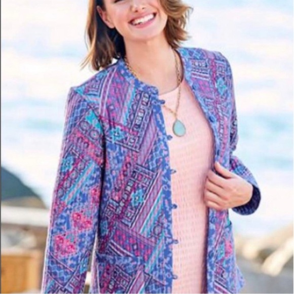 NEW Appleseed’s Reversible Floral Paisley Quilted Patchwork Jacket Petite M - Picture 4 of 13